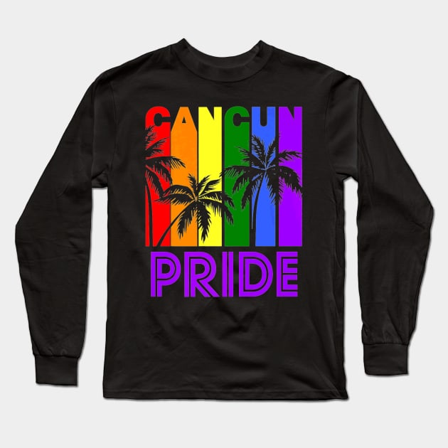 Cancun Pride LGBTQ Long Sleeve T-Shirt by MonkeysMind